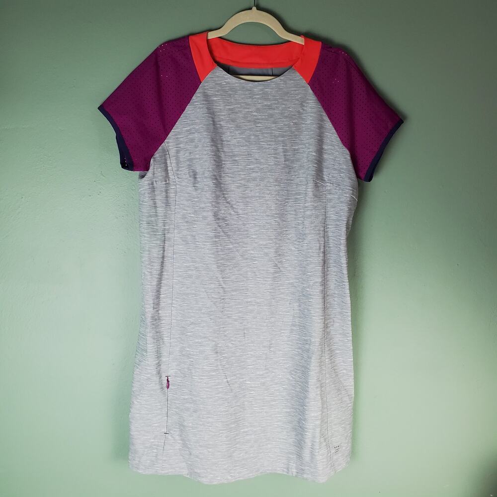 Title Nine Womens Heather Grey Unconventional Mini Short Sleeve Dress Size XL